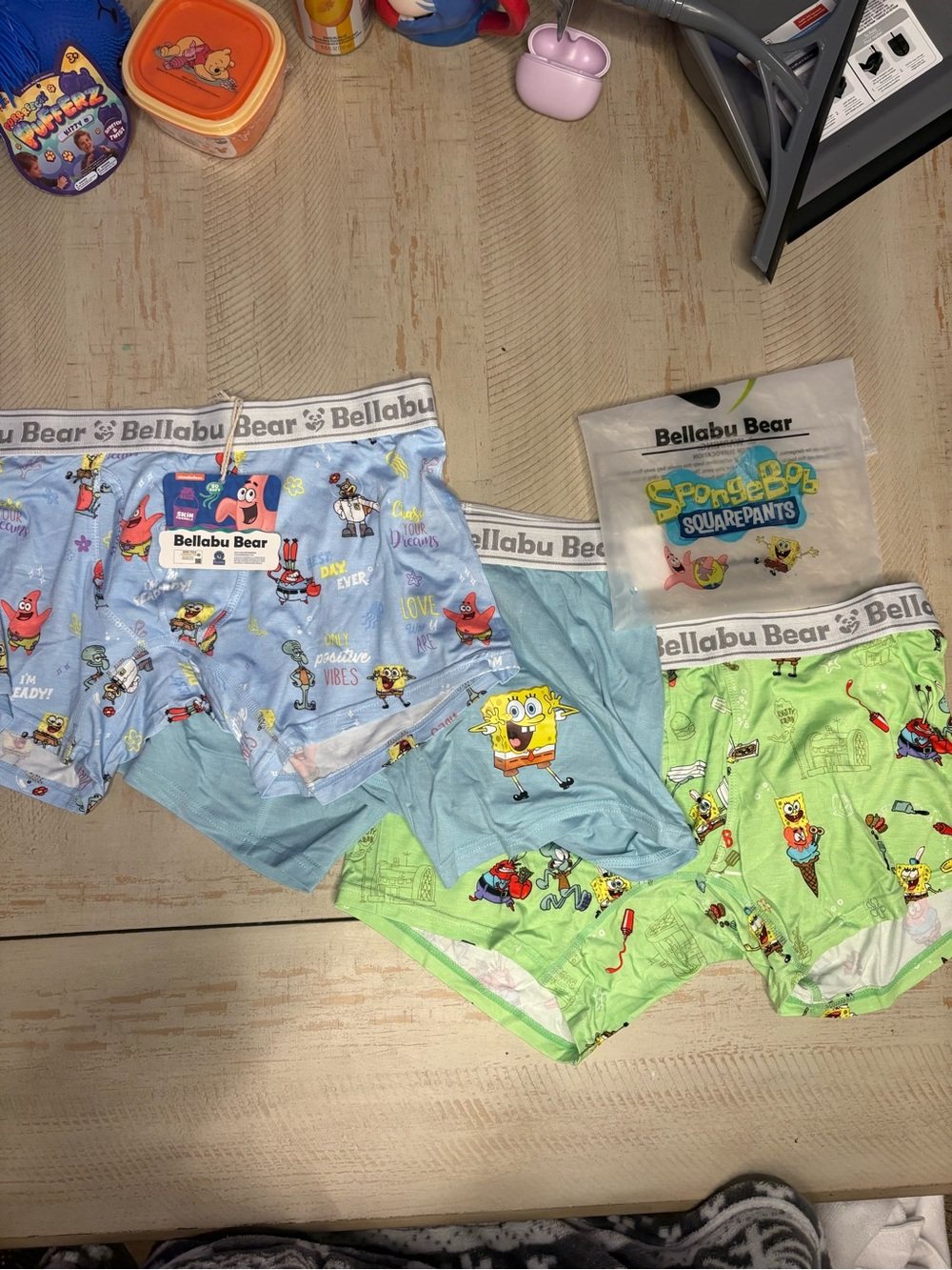 🧽 Bellabu Bear SpongeBob Boxer Briefs 3-Pack NWT HTF LIMITED EDITION